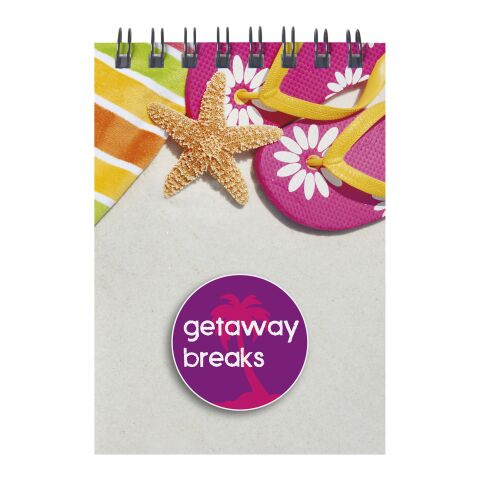 Desk-Mate® wire-o A7 anteckningsbok vit-svart | 50 pages | Inget reklamtryck | Inte tillgängligt | Inte tillgängligt