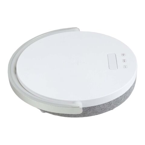 Prixton 4-i-1 Bluetooth®-högtalare på 10 W med LED-lampa och trådlös laddningsbas Standard | vit | Inget reklamtryck | Inte tillgängligt | Inte tillgängligt