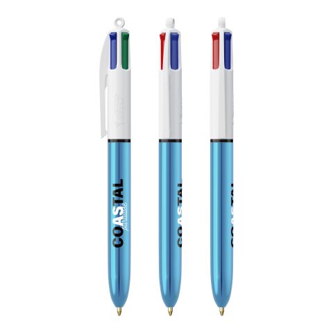 BIC® 4 Colours Shine kulpenna vit-ljusblå | Inte tillgängligt