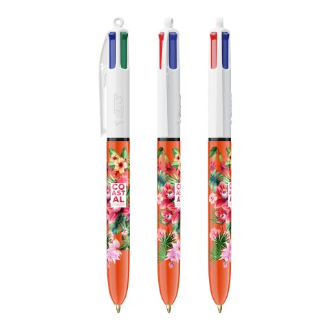 BIC® 4 Colours Fine kulpenna vit-orange