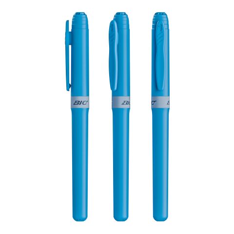 BIC® Brite Liner® Grip Strykningspenna ljusblå | 1-färgat Skärmtryck | Hatt-bakre klips | 15.00 mm x 25.00 mm