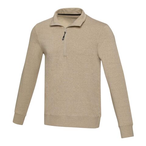 Tin unisex Aware™ tröja med kvartsdragkedja av återvunnet material Standard | Oatmeal | XS | Inget reklamtryck | Inte tillgängligt | Inte tillgängligt | Inte tillgängligt