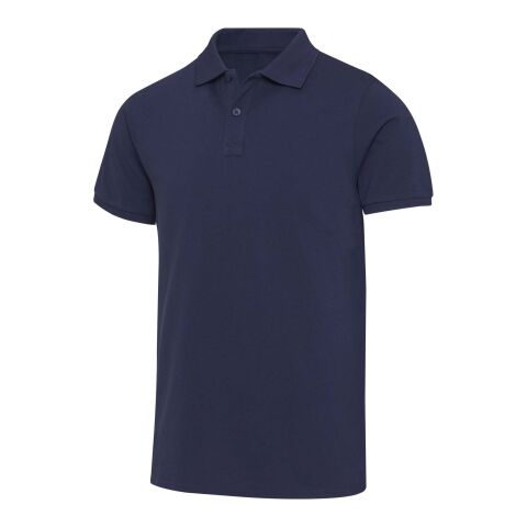 Beryl 220 g/m² kortärmad unisex-pikétröja av återvunnet ekologiskt OCS-material Marinblå | M