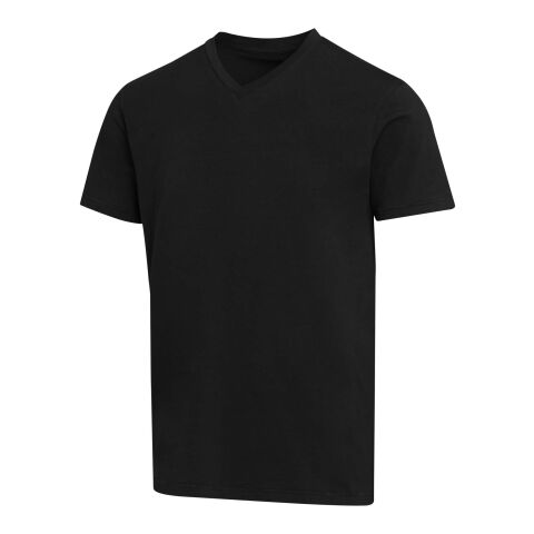 Balfour 200 g/m² kortärmad v-ringad unisex-T-shirt av ekologiskt OCS-material Svart | 3XL
