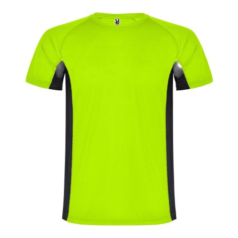 Shanghai kortärmad sport-T-shirt för barn Fluor Green-Svart | 12