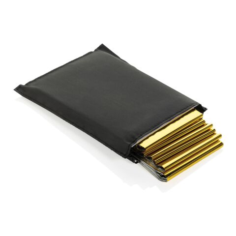 Solra nödfilt i RCS-återvunnen RPET-ficka svart | Inget reklamtryck | Inte tillgängligt | Inte tillgängligt