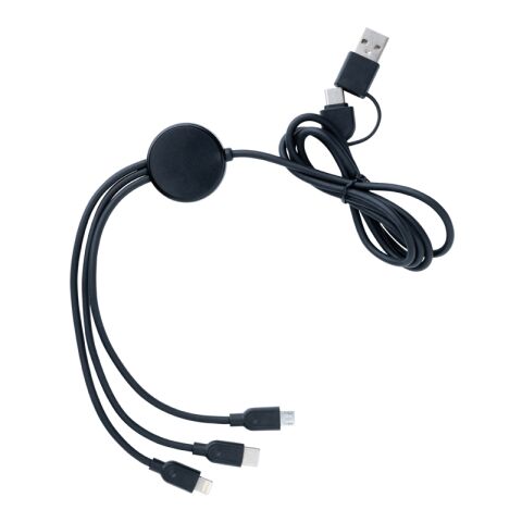 6-i-1 kabel i RCS återvunnen TPE och återvunnen plast svart | Inget reklamtryck | Inte tillgängligt | Inte tillgängligt