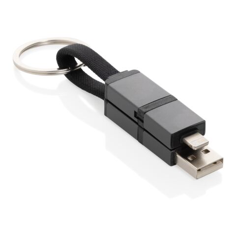 Terra återvunnen aluminium 4 i 1 60W snabbladdningskabel grå | Inget reklamtryck | Inte tillgängligt | Inte tillgängligt