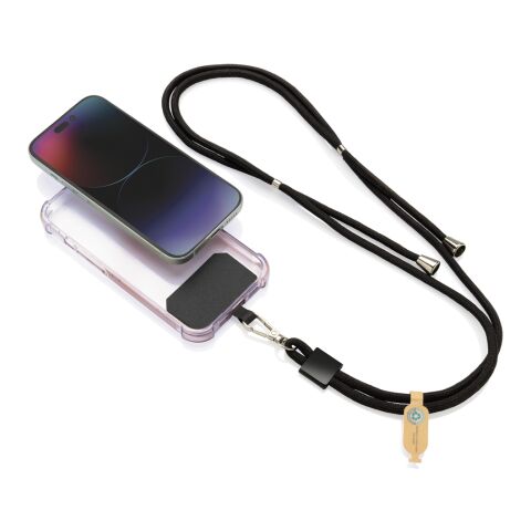 CarryLoop RCS RPET-hållare med justerbar snodd för mobil svart | Inget reklamtryck | Inte tillgängligt | Inte tillgängligt