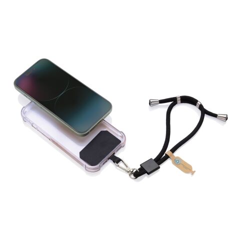 CarryLoop RCS PET-justerbar telefonrem för mobiltelefon svart | Inget reklamtryck | Inte tillgängligt | Inte tillgängligt