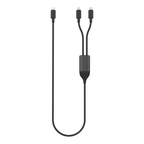 Terra 100 W RCS-kabel med dubbel USB-C-utgång svart-grå