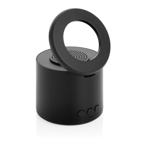 Magpulse RCS återvunnen plast 3W högtalare med magnetisk hål svart | Inget reklamtryck | Inte tillgängligt | Inte tillgängligt