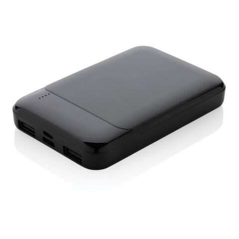 5.000 mAh powerbank i RCS återvunnen plast svart | Inget reklamtryck | Inte tillgängligt | Inte tillgängligt