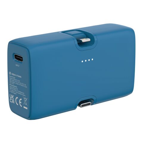 Urban Vitamin Los Angeles 20W PD powerbank i RCS rplast blå | Inget reklamtryck | Inte tillgängligt | Inte tillgängligt