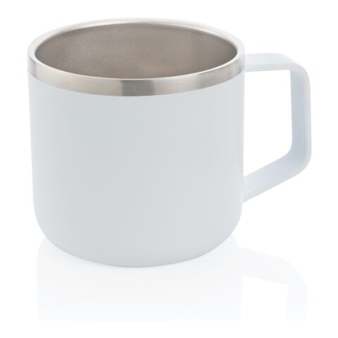 Stainless steel campingmugg vit