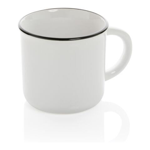 Keramikmugg vintage vit-vit | Inget reklamtryck | Inte tillgängligt | Inte tillgängligt