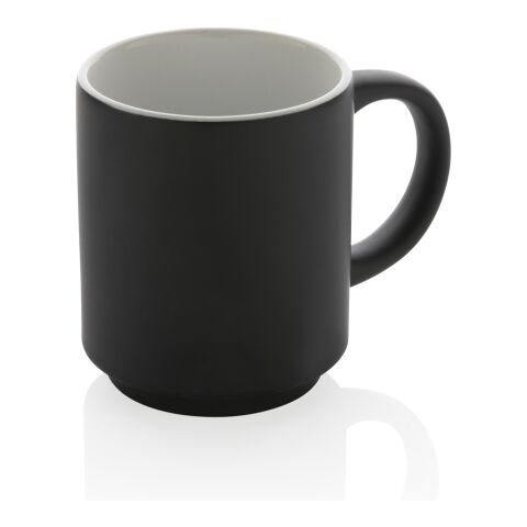 Stapelbar keramikmugg svart | Inget reklamtryck | Inte tillgängligt | Inte tillgängligt