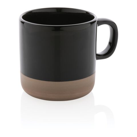 Glaserad keramikmugg svart