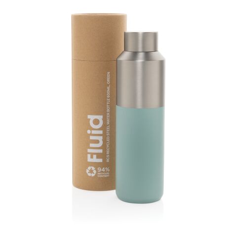 Fluid RCS-certifierad vattenflaska i återvunnet stål 600ML grön | Inget reklamtryck | Inte tillgängligt | Inte tillgängligt