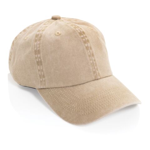 BEAU AWARE™ Keps med 6 paneler i 270gsm tvättad bomullstwill beige
