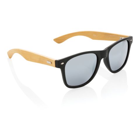 Solglasögon i RCS återvunnen plast med FSC® bambu svart | Inget reklamtryck | Inte tillgängligt | Inte tillgängligt