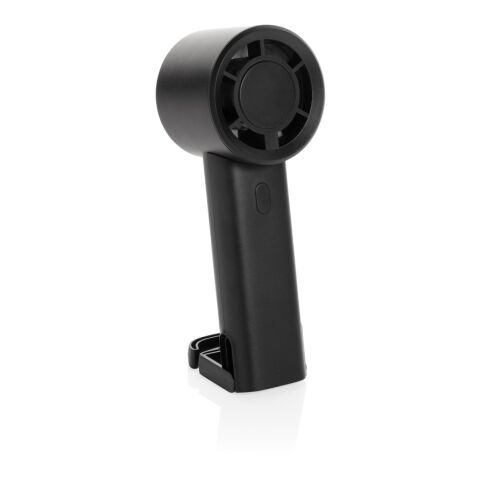 Twist uppladdningsbar bärbar fläkt i återvunnen plast svart | Inget reklamtryck | Inte tillgängligt | Inte tillgängligt