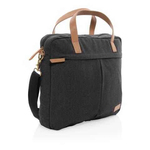 Impact AWARE™ laptopväska i 16 oz. återvunnen canvas svart