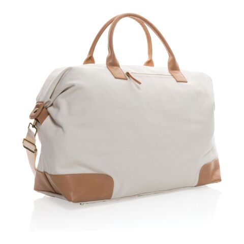 Impact AWARE™ stor weekendväska i 16 oz. återvunnen canvas vit | Inget reklamtryck | Inte tillgängligt | Inte tillgängligt | Inte tillgängligt