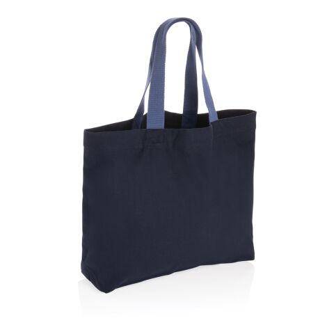Impact Aware™ stor tote-väska 240 gsm ofärgad rcanvas marinblå | Inget reklamtryck | Inte tillgängligt | Inte tillgängligt | Inte tillgängligt