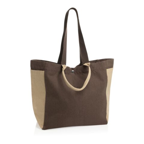 BEAU AWARE™ 400 gsm återvunnen canvas allround shoppingväska brun