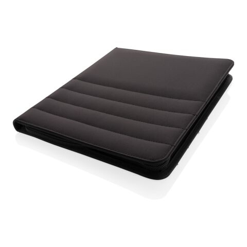 Impact AWARE™ RPET A4 portfolio med dragkedja svart | Inget reklamtryck | Inte tillgängligt | Inte tillgängligt