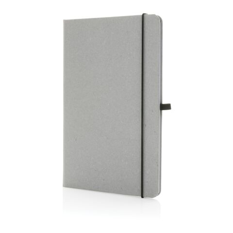 A5 hardcover anteckningsbok i återvunnet läder ljusgrå