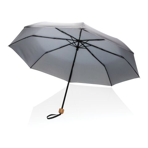 20.5&quot; Impact AWARE™ RPET 190T Pongee paraply bambu grå | Inget reklamtryck | Inte tillgängligt | Inte tillgängligt
