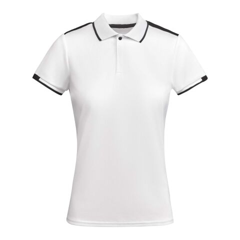 Tamil kortärmad sportpolo för dam Vit-Svart | XL