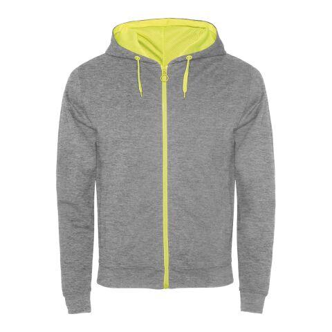 Fuji unisex sweatshirtjacka Ljunggrå-Fluor Yellow | 2XL