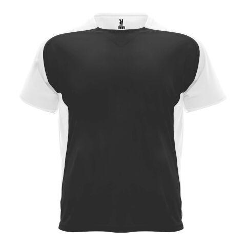 Bugatti kortärmad unisex T-shirt av återvunnet material Svart-Vit | S