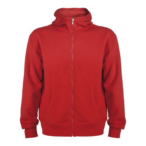 Montblanc unisex hoodie med hellång dragkedja Röd | M