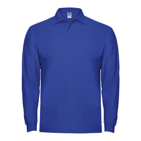 Estrella långärmad pikétröja för herr Kungsblå | 3XL
