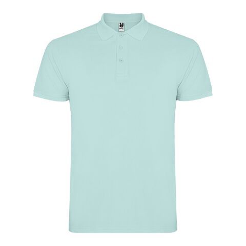 Star kortärmad pikétröja för herr Mintgrön | 2XL