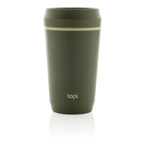Topl To Go-glas av återvunnen plast Patenterat 360-lock 354 grön | Inget reklamtryck | Inte tillgängligt | Inte tillgängligt