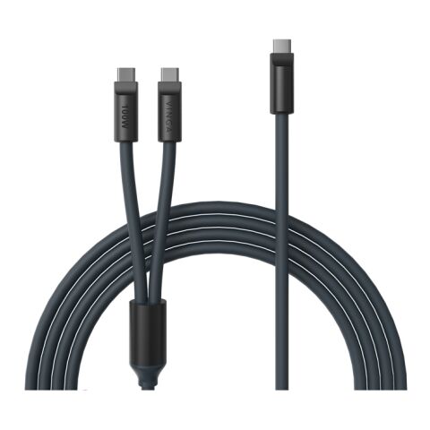 VINGA Baltimore silikon multiladdkabel (C+2C) marinblå