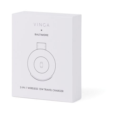 VINGA Baltimore RCS 2-in-1 Wireless 15W Travel Charger svart | Inget reklamtryck | Inte tillgängligt | Inte tillgängligt