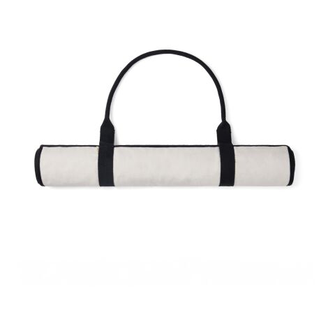 VINGA Volonne AWARE™ återvunnen canvas strandmatta off white-svart | Inget reklamtryck | Inte tillgängligt | Inte tillgängligt | Inte tillgängligt