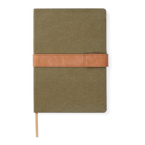 VINGA Bosler RCS återvunnen canvas anteckningsbok grön | Inget reklamtryck | Inte tillgängligt | Inte tillgängligt