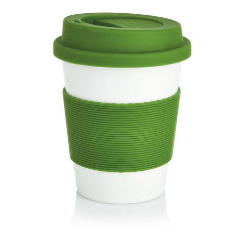 PLA-kaffemugg grön-vit | Inget reklamtryck | Inte tillgängligt | Inte tillgängligt