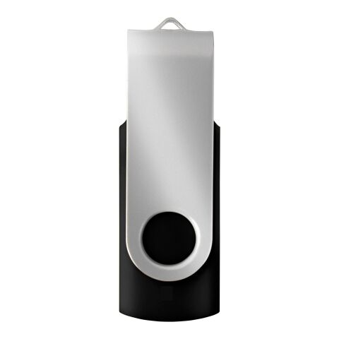 USB-minne (16 GB) med twist-funktion Svart/Silver | Inget reklamtryck | Inte tillgängligt | Inte tillgängligt