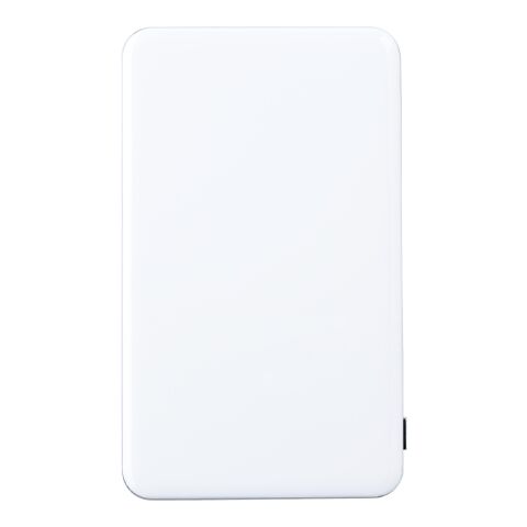 Powerbank i ABS, 5000 mAh Vit | Inget reklamtryck | Inte tillgängligt | Inte tillgängligt