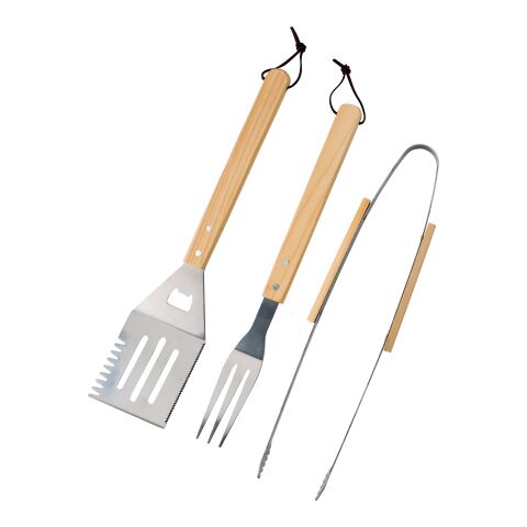 Bamboo barbecue set Brun | Inget reklamtryck | Inte tillgängligt | Inte tillgängligt