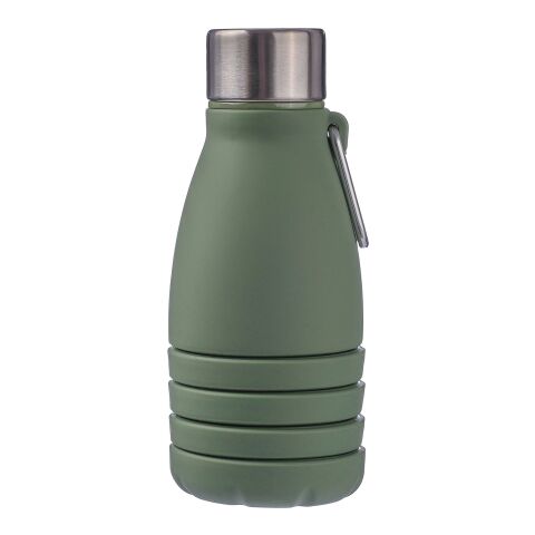 Silicone foldable drinking bottle 550 ml Erin Grön | Inget reklamtryck | Inte tillgängligt | Inte tillgängligt