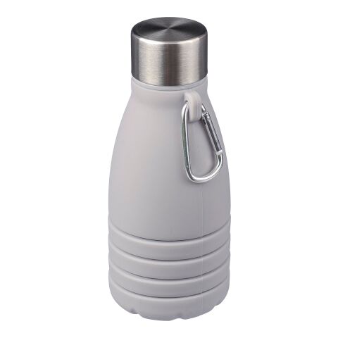 Silicone foldable drinking bottle 550 ml Erin Grå | Inget reklamtryck | Inte tillgängligt | Inte tillgängligt